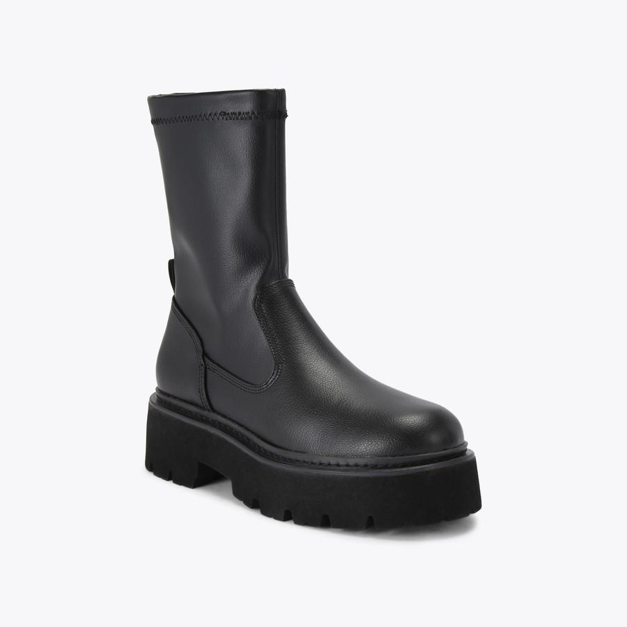 TRICK SOCK Black Crystal Lace Up Boot by KG KURT GEIGER