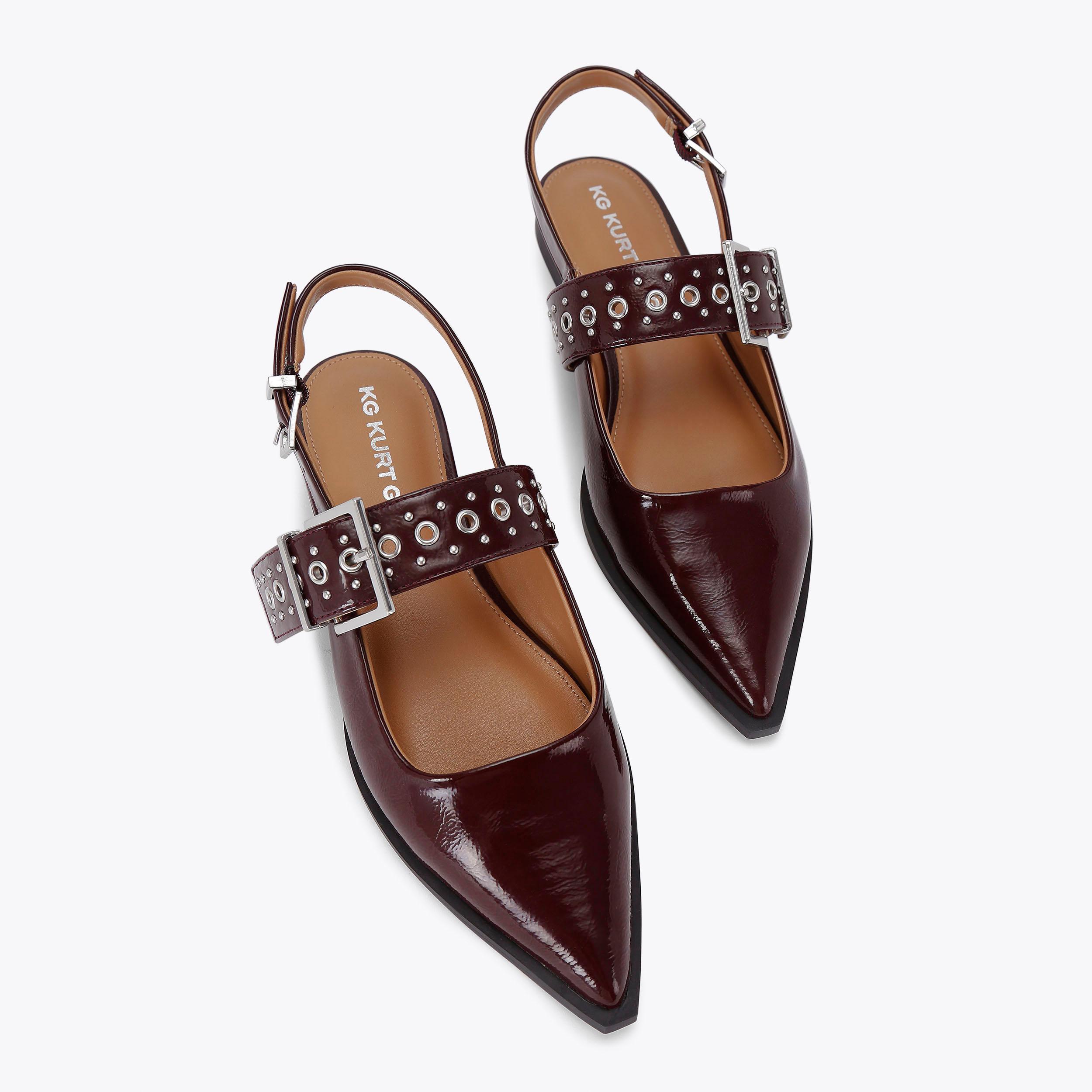 NOVA Wine Patent Flats by KG KURT GEIGER