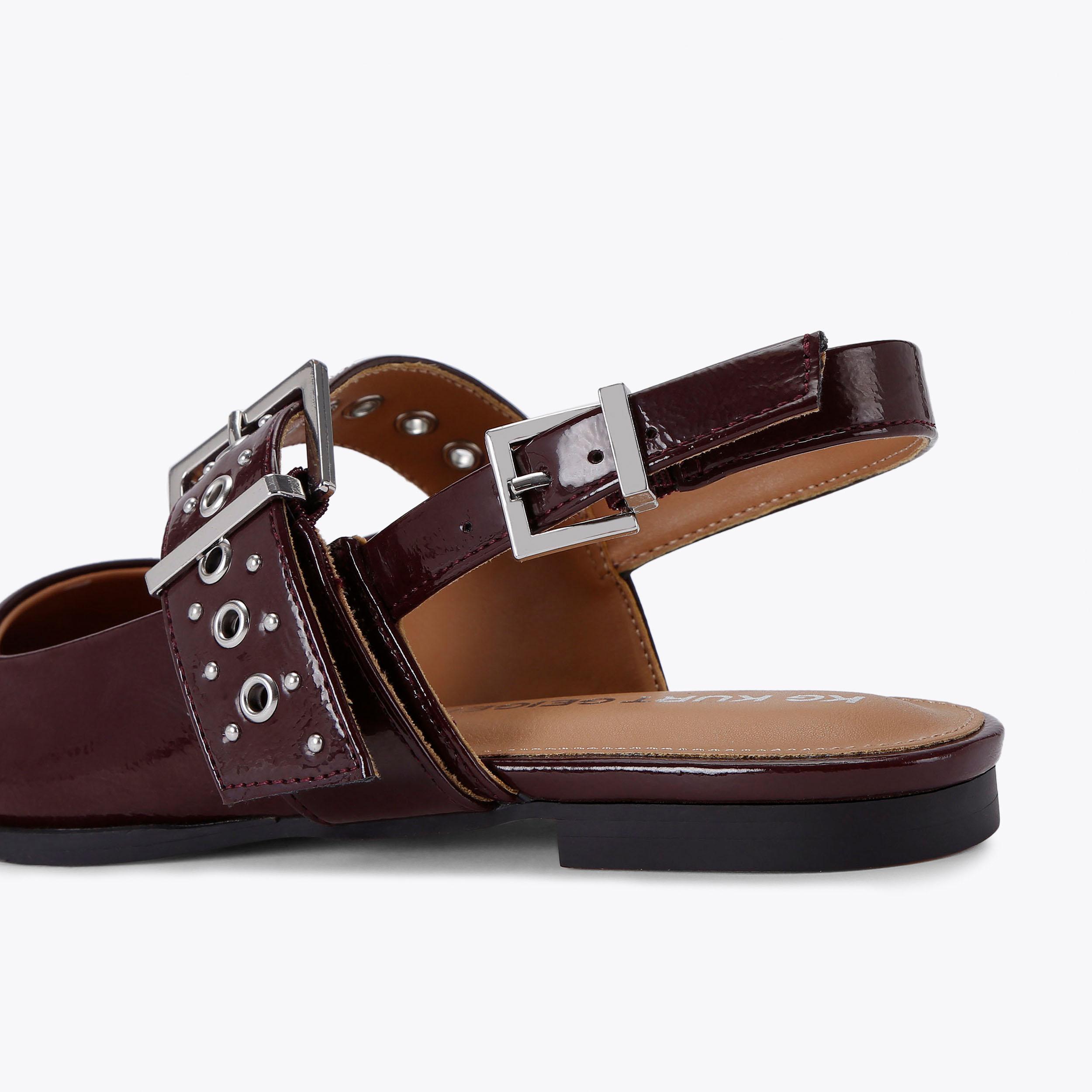 NOVA Wine Patent Flats by KG KURT GEIGER