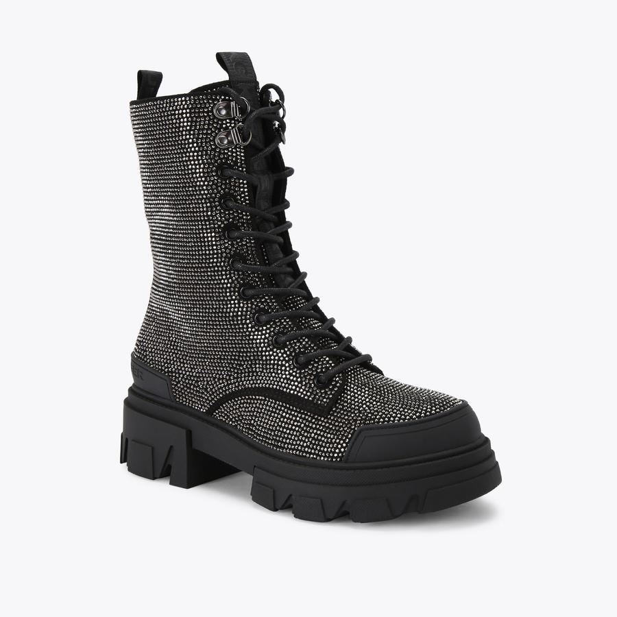 TREKKER GEM Silver Crystal Ankle Boot by KG KURT GEIGER