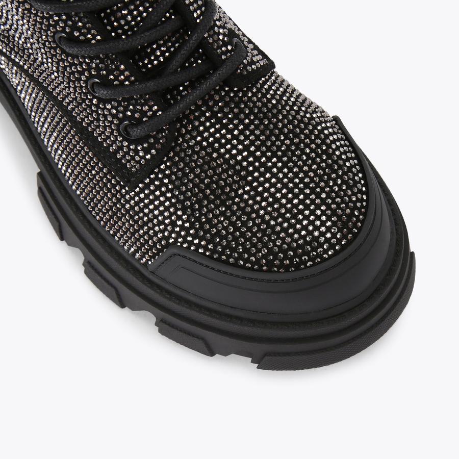 TREKKER GEM Silver Crystal Ankle Boot by KG KURT GEIGER