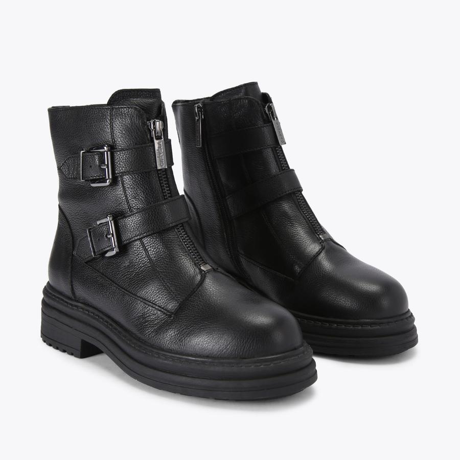 CAPITAL Black Leather Ankle Boot by CARVELA