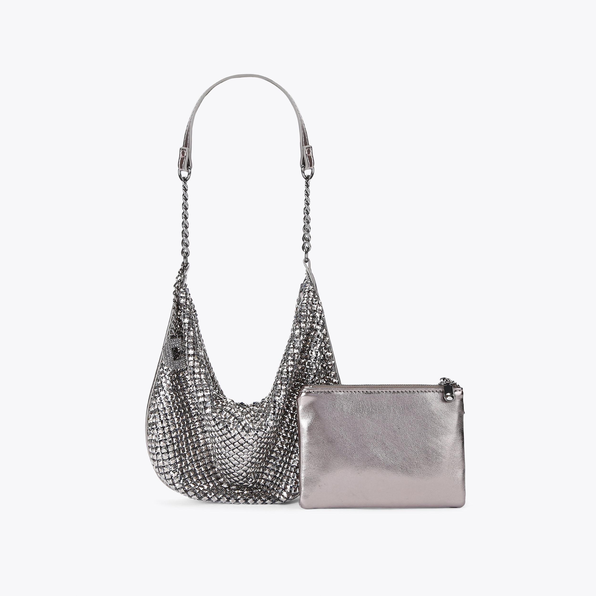 CIAO SHOULDER BAG Silver Shoulder Bag by CARVELA