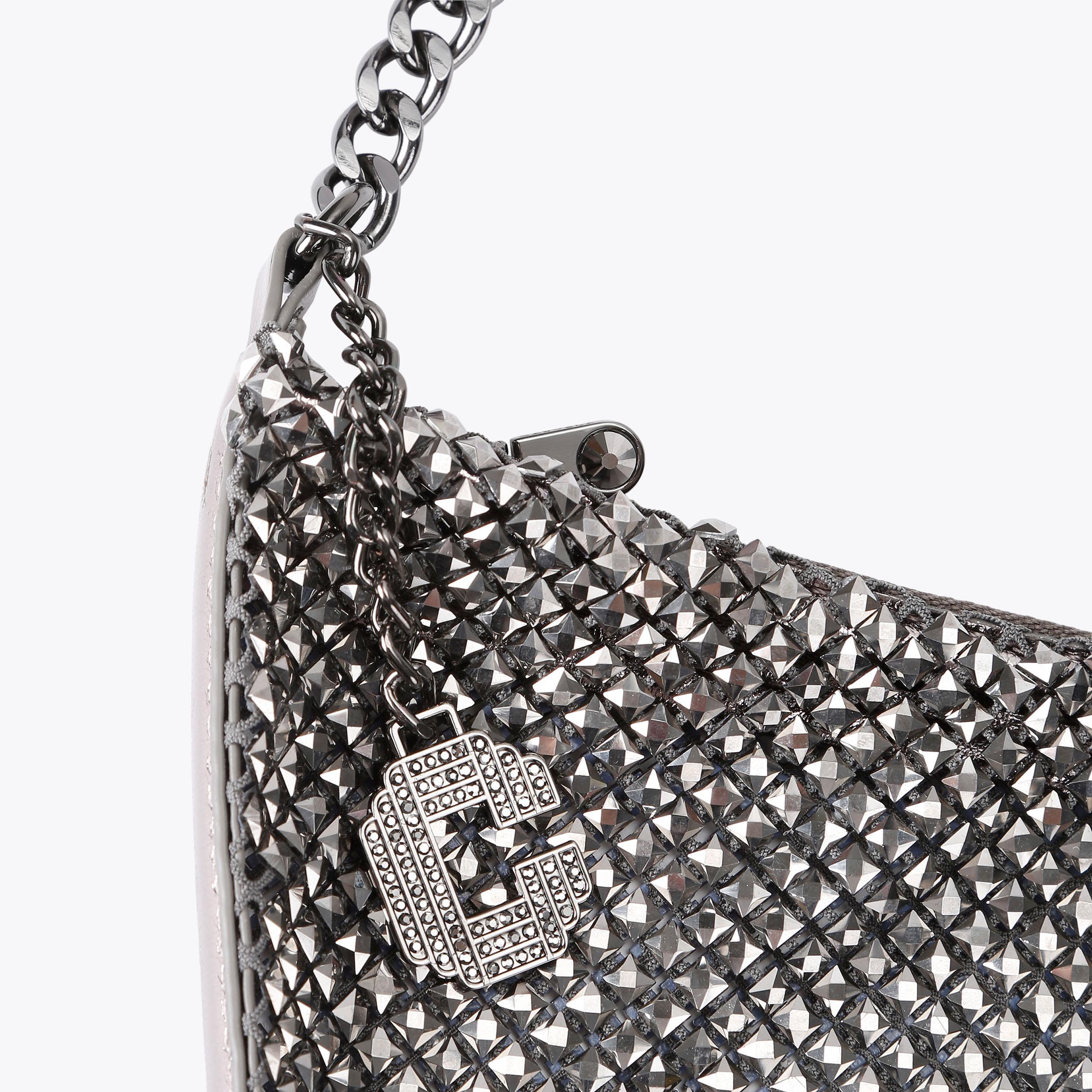 CIAO SHOULDER BAG Silver Shoulder Bag by CARVELA