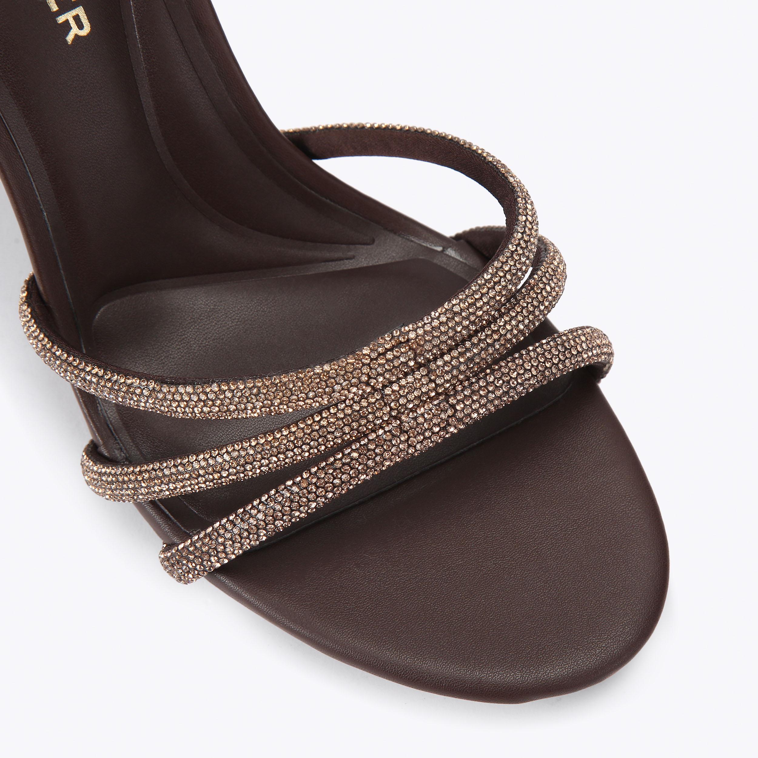 FANCY Brown Crystal High Heel by KG Kurt Geiger