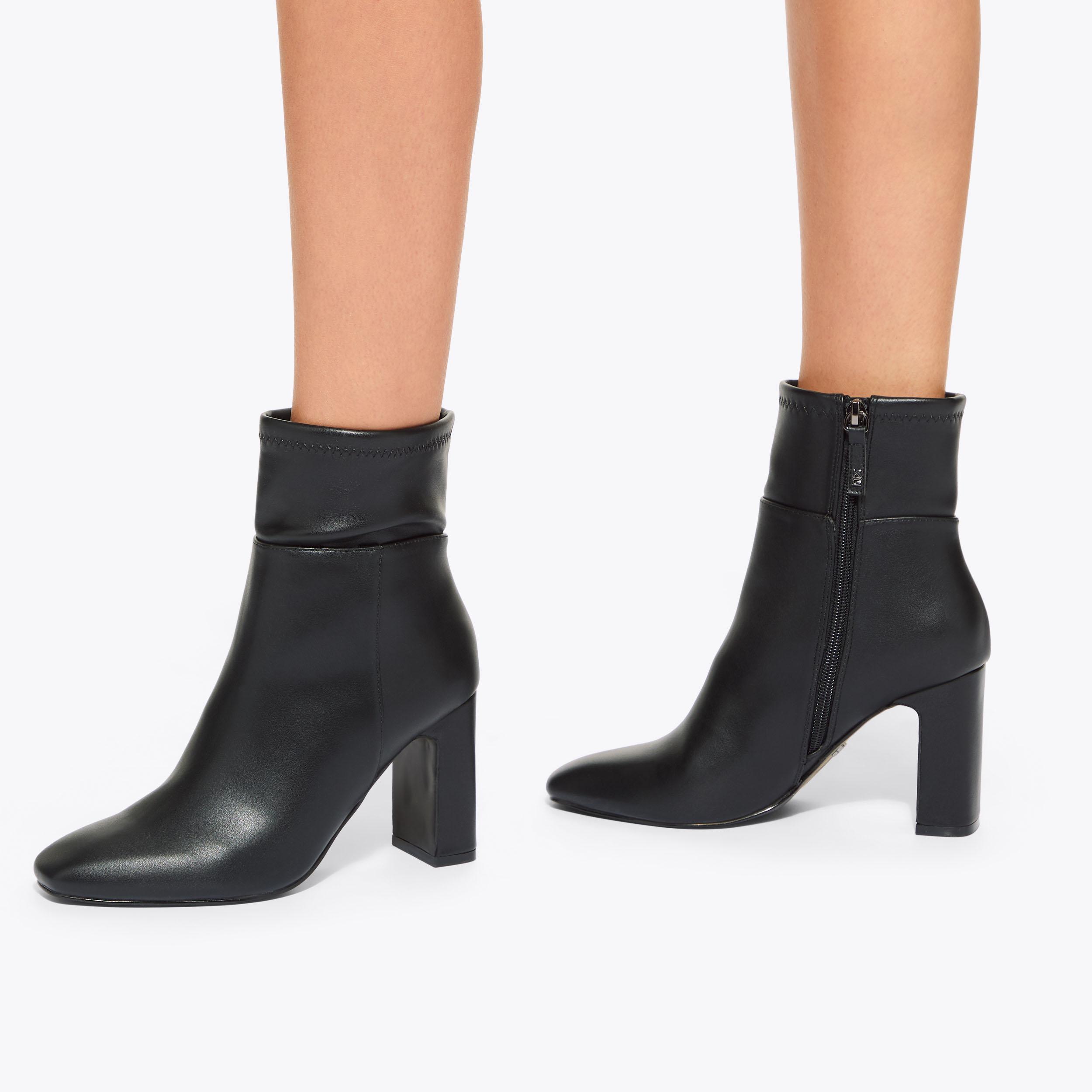 TITAN ANKLE Black Heeled Ankle Boot by KG KURT GEIGER