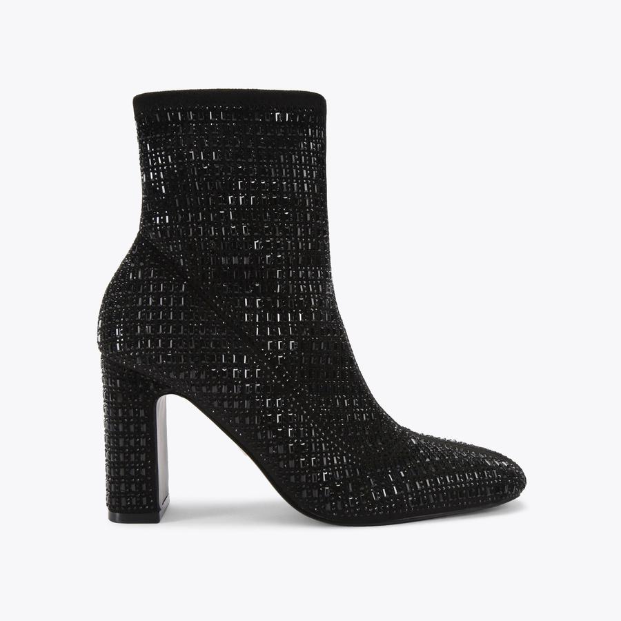 TITAN GEM Black Crystal Ankle Boot by KG KURT GEIGER