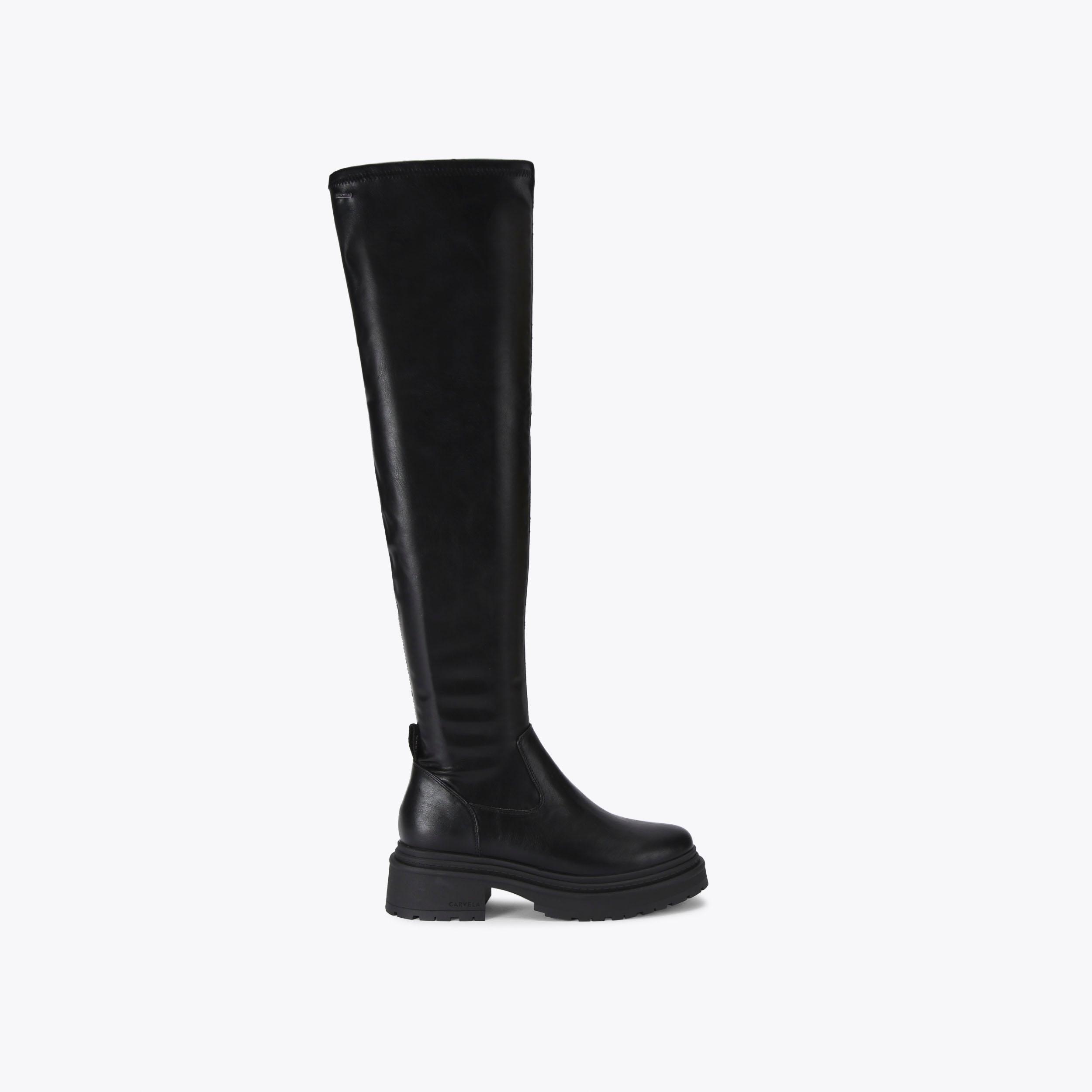 carvela by kurt geiger COLLIDE HIGH OTK Black Knee High Boot by CARVELA