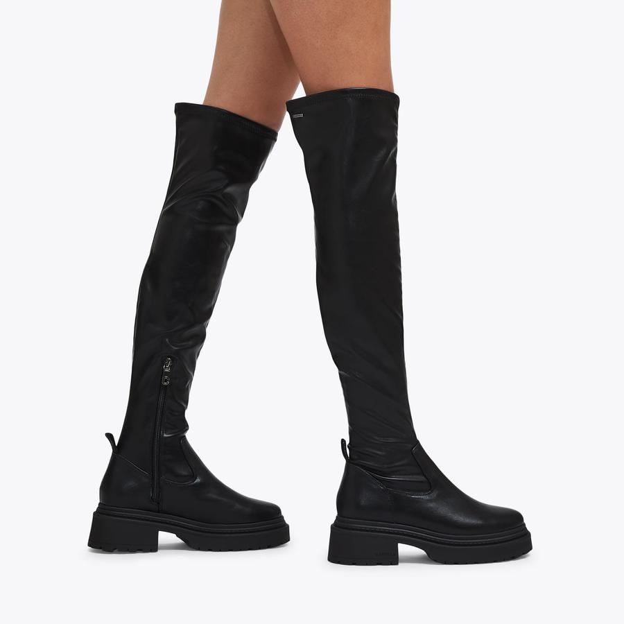 COLLIDE HIGH OTK Black Knee High Boot by CARVELA