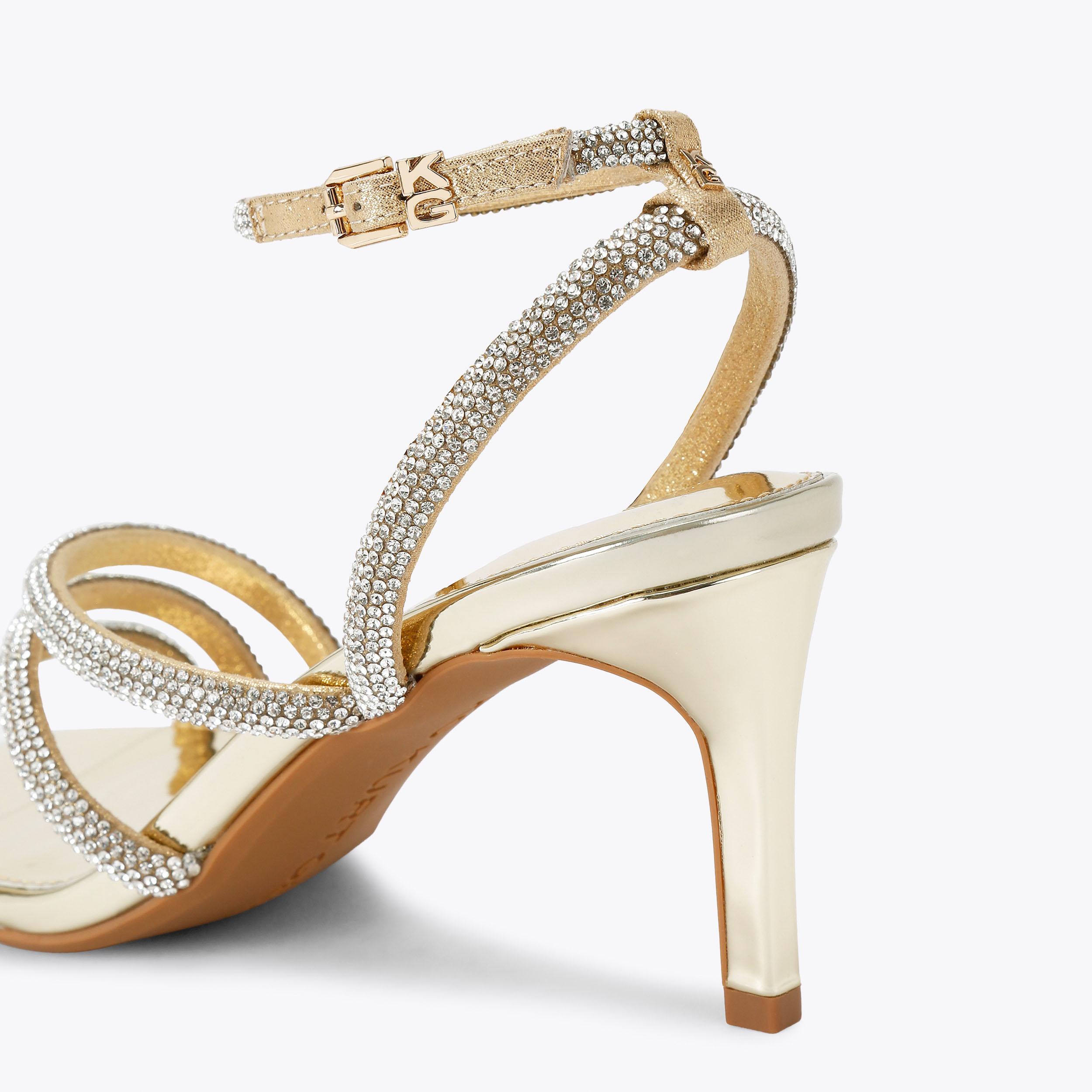 Kerry.G PSA9 63枚 SAVANNA LOW2 Gold Crystal Sandals by KG KURT GEIGER