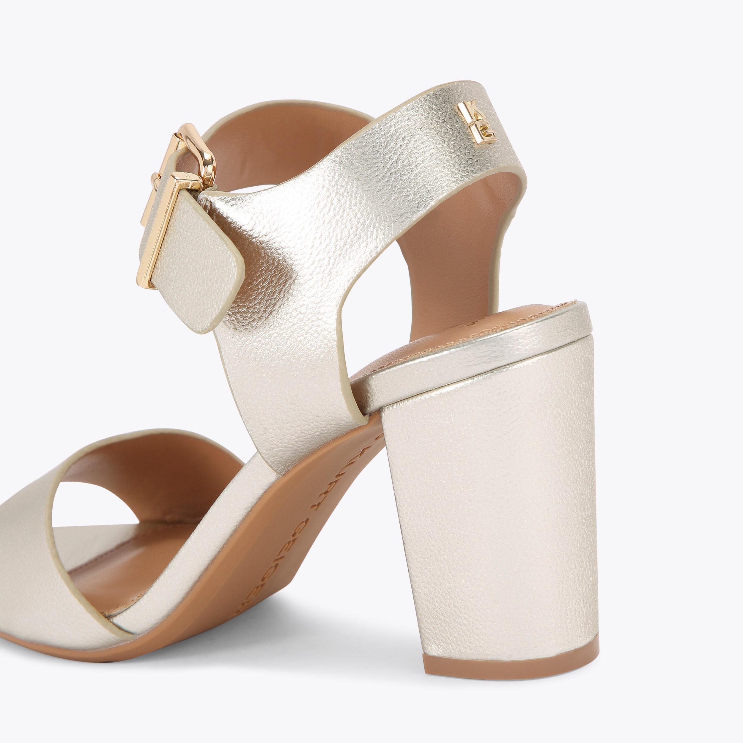 SUTTON2 Gold Block Heel by KG KURT GEIGER