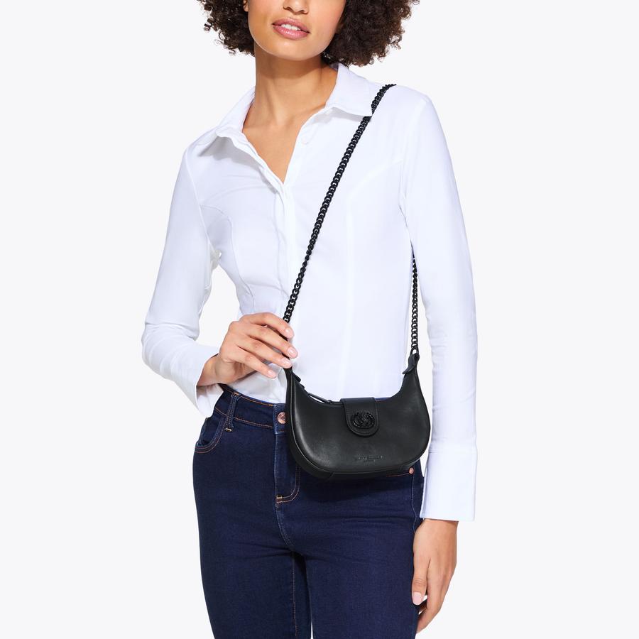 CHELSEA SM HOBO XBODY DR Black Cross Body Bag by KURT GEIGER