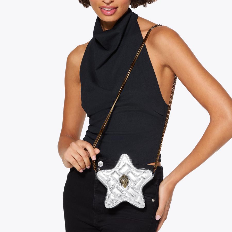 KENSINGTON STAR XBODY Silver Star Cross Body Bag by KURT