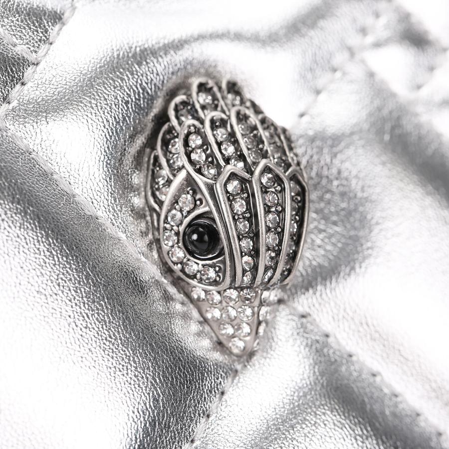 MICRO HEART CROSS BODY Silver Heart Cross Body Bag by KURT GEIGER