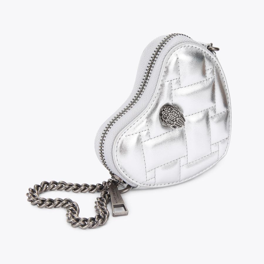 Kerry.G PSA9 63枚 MICRO HEART CROSS BODY Silver Heart Cross Body Bag by KURT GEIGER