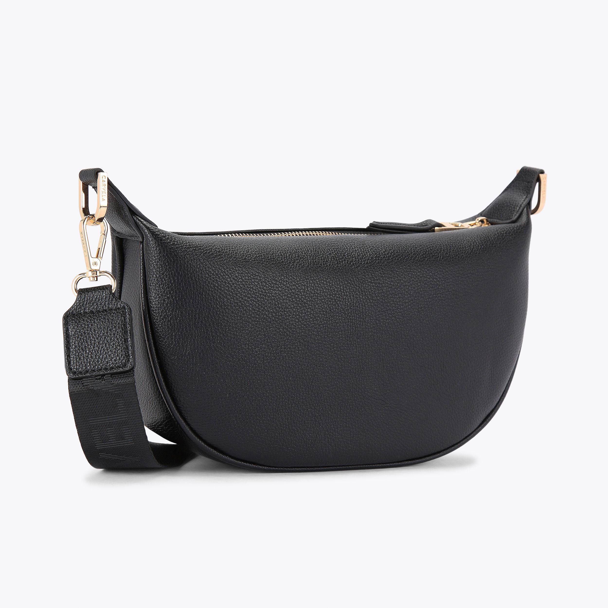 SOPHIA SLING BAG Black Textured Sling Bag by CARVELA