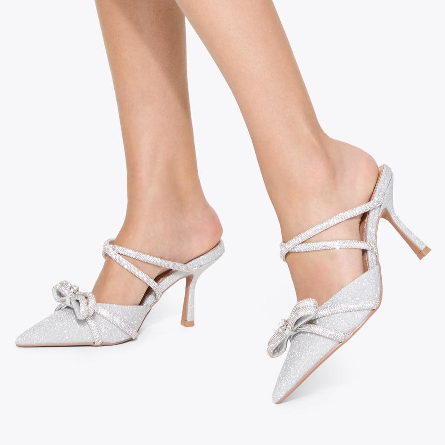 AVERY Silver Mule Heel by KG KURT GEIGER