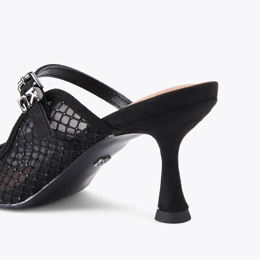 ALINA MULE GEM Black Crystal Mesh Heel by KG KURT GEIGER ALINA MULE GEM Black Crystal Mesh Heel by KG KURT GEIGER