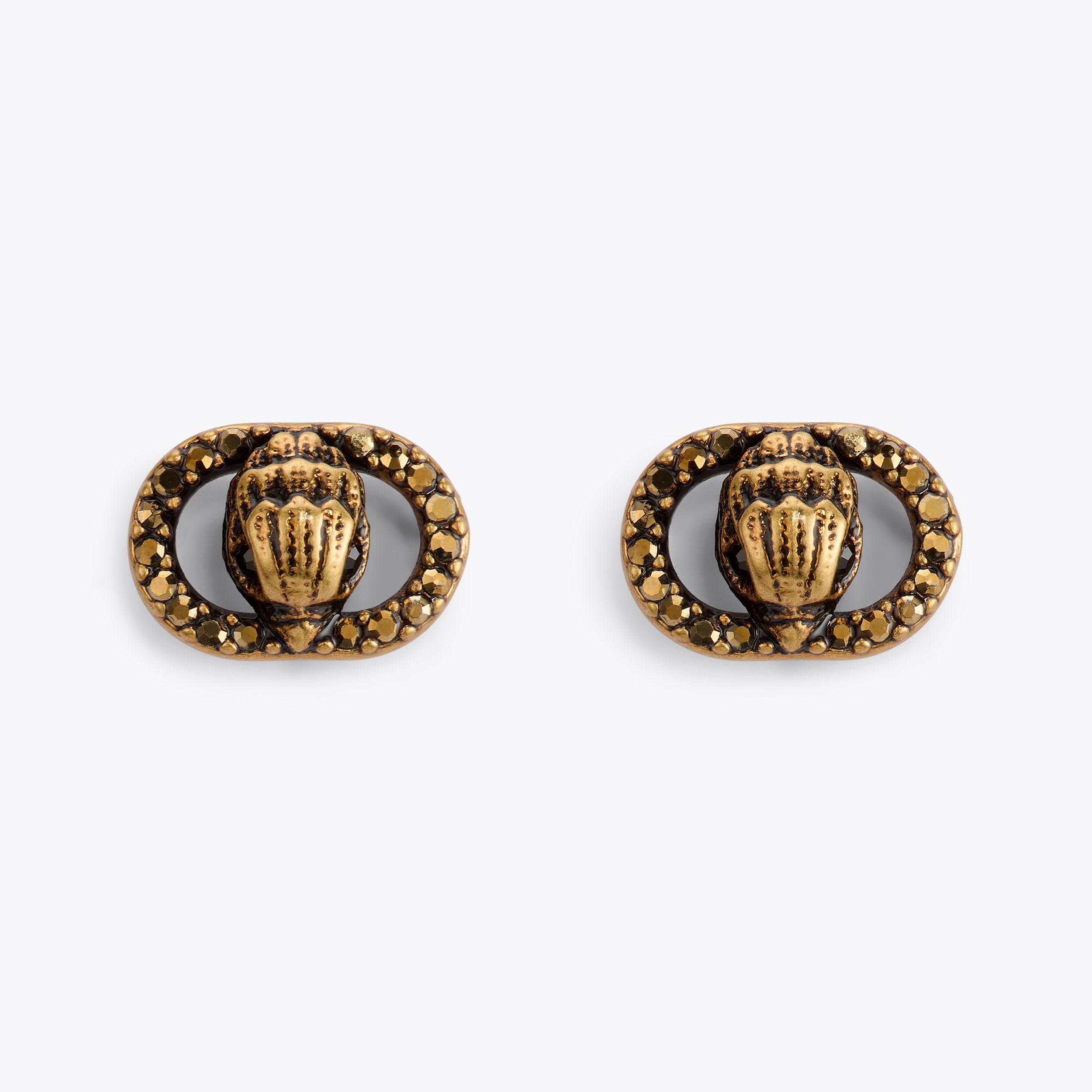 carvela by kurt geiger XS CHELSEA STUDS Brass Crystal Stud Earrings by KURT GEIGER LONDON