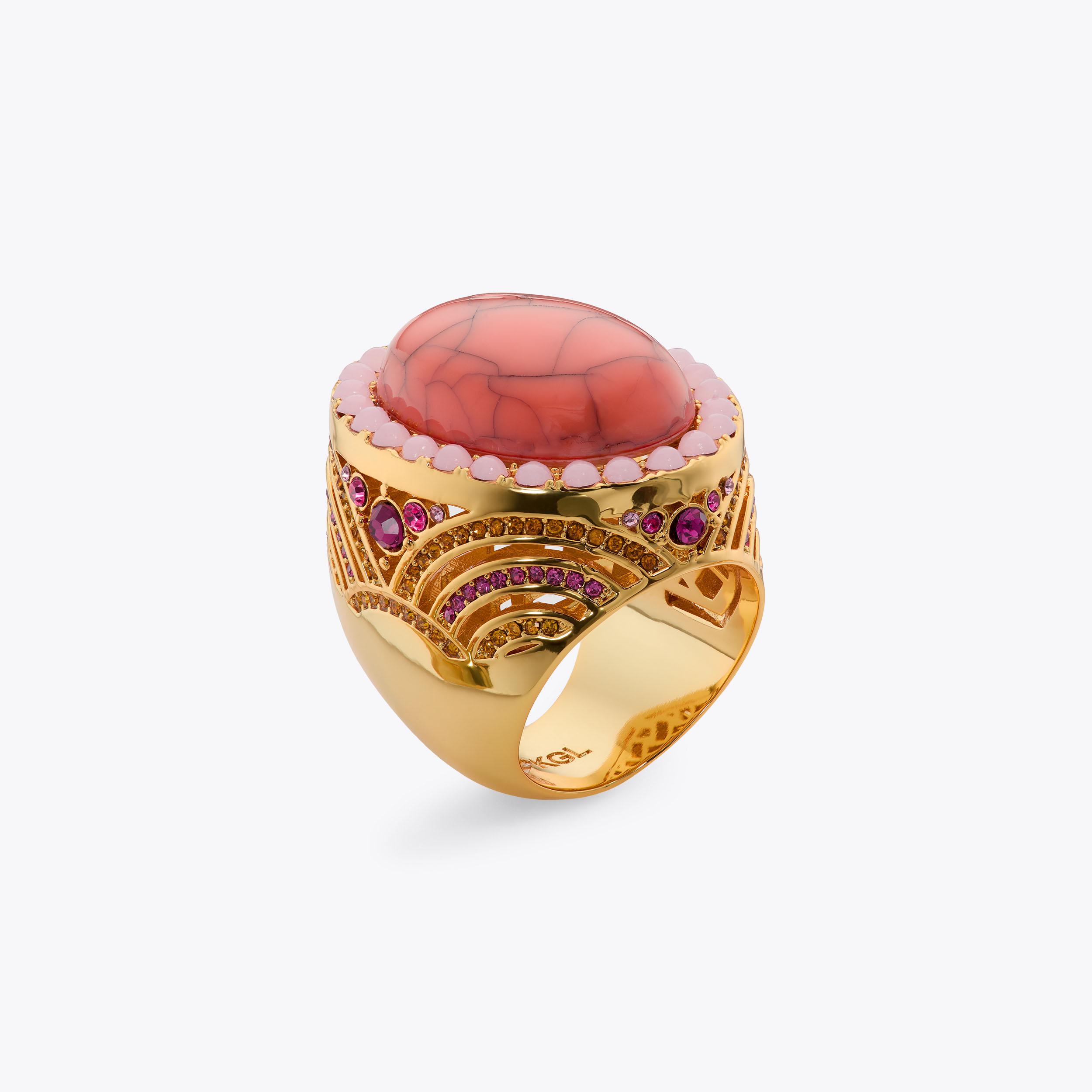 carvela by kurt geiger XL OVAL COCKTAIL RING Red Stone Ring by KURT GEIGER LONDON
