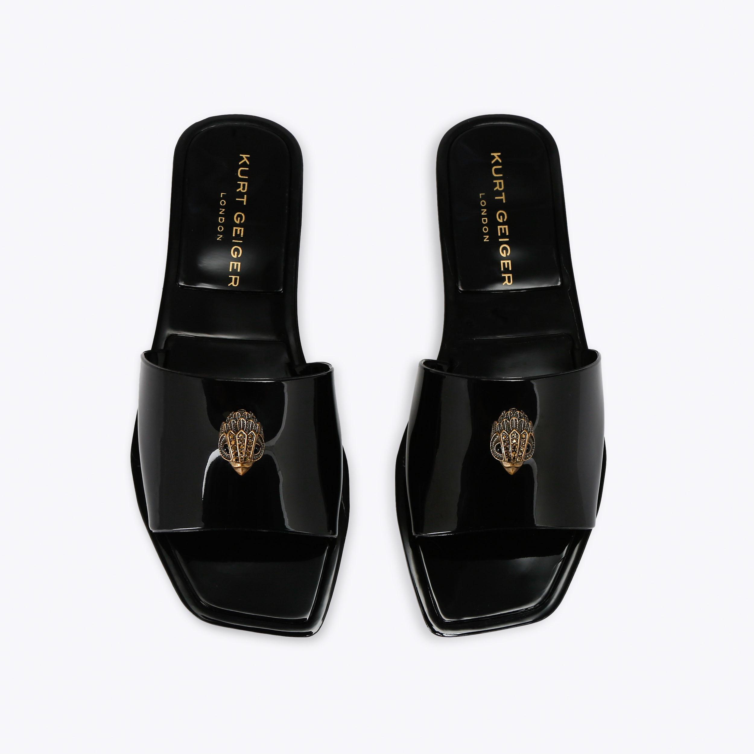 MADDISON SLIDE Black Jelly Slider Sandal by Kurt Geiger London