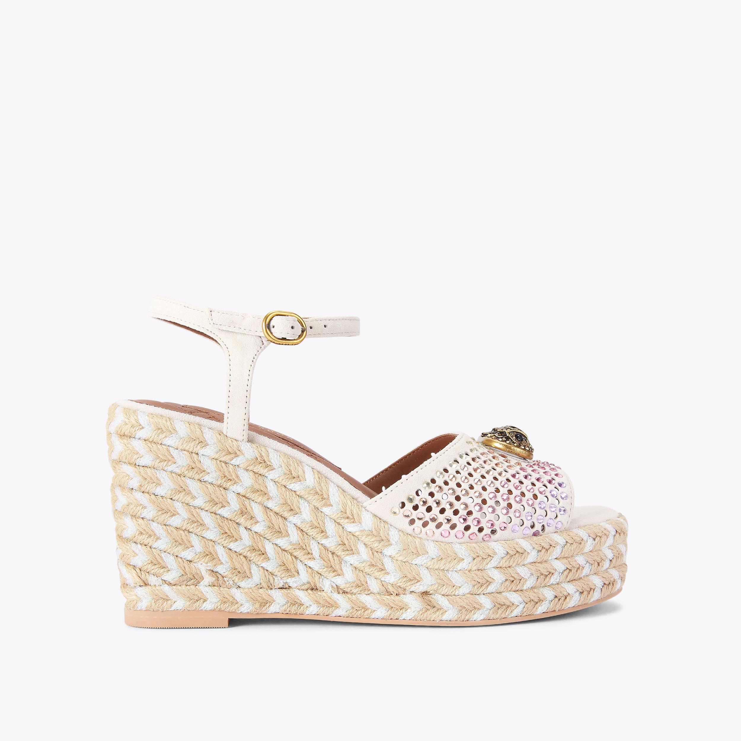 carvela by kurt geiger CHELSEA WEDGE Bone Suede Wedge Heel by KURT GEIGER LONDON