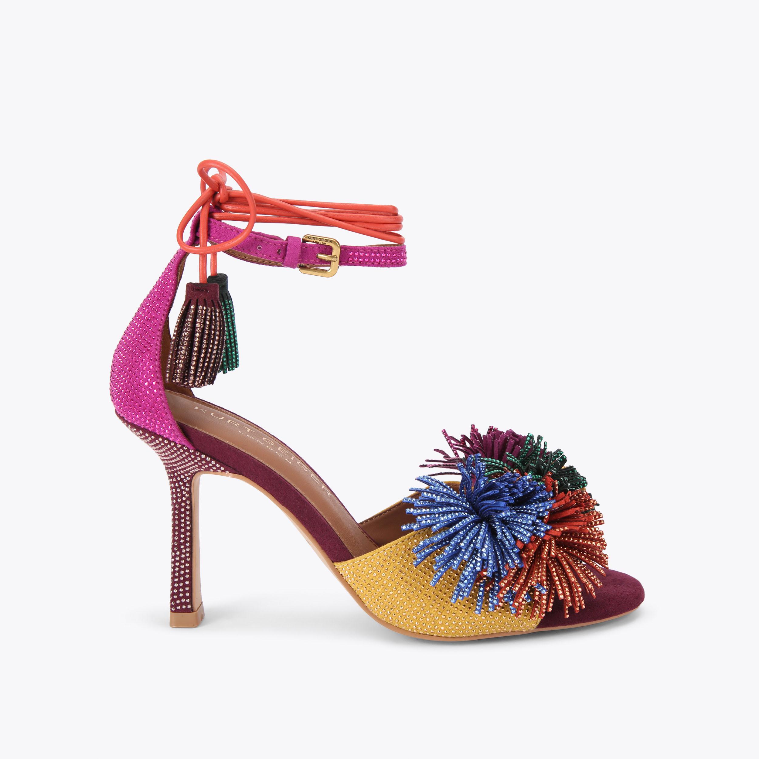 carvela by kurt geiger POM POM ANKLE TIE SANDAL POM POM ANKLE TIE SANDAL by KURT GEIGER LONDON