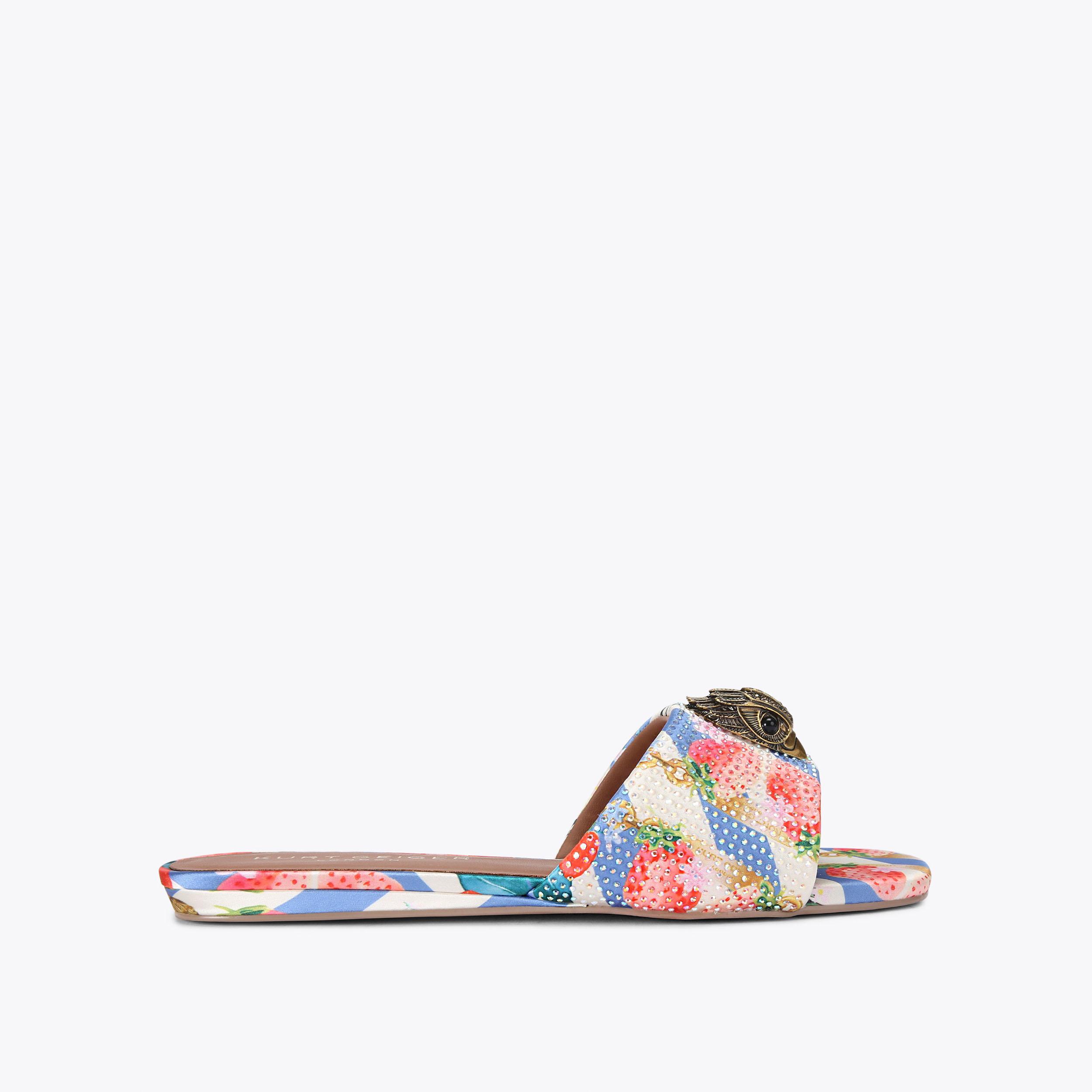 carvela by kurt geiger KENSINGTON FLAT SANDAL Strawberry Printed Slip On Sandal by KURT GEIGER LONDON