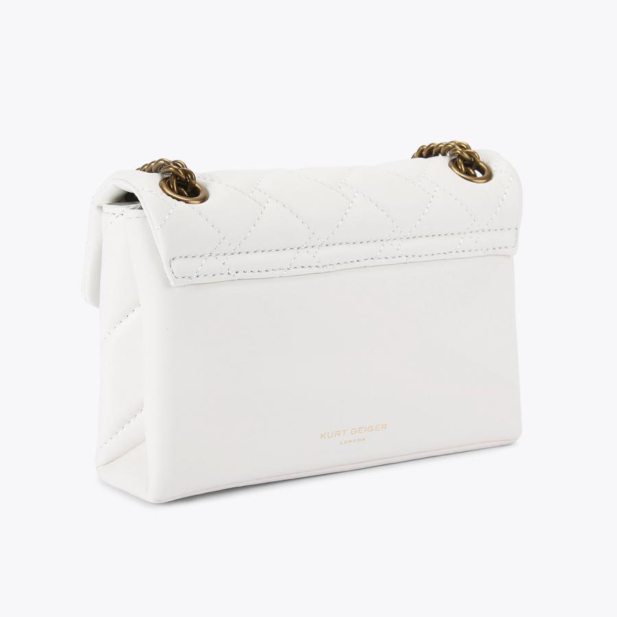 LEATHER MINI KENSINGTON White Leather Mini Bag by KURT GEIGER LONDON