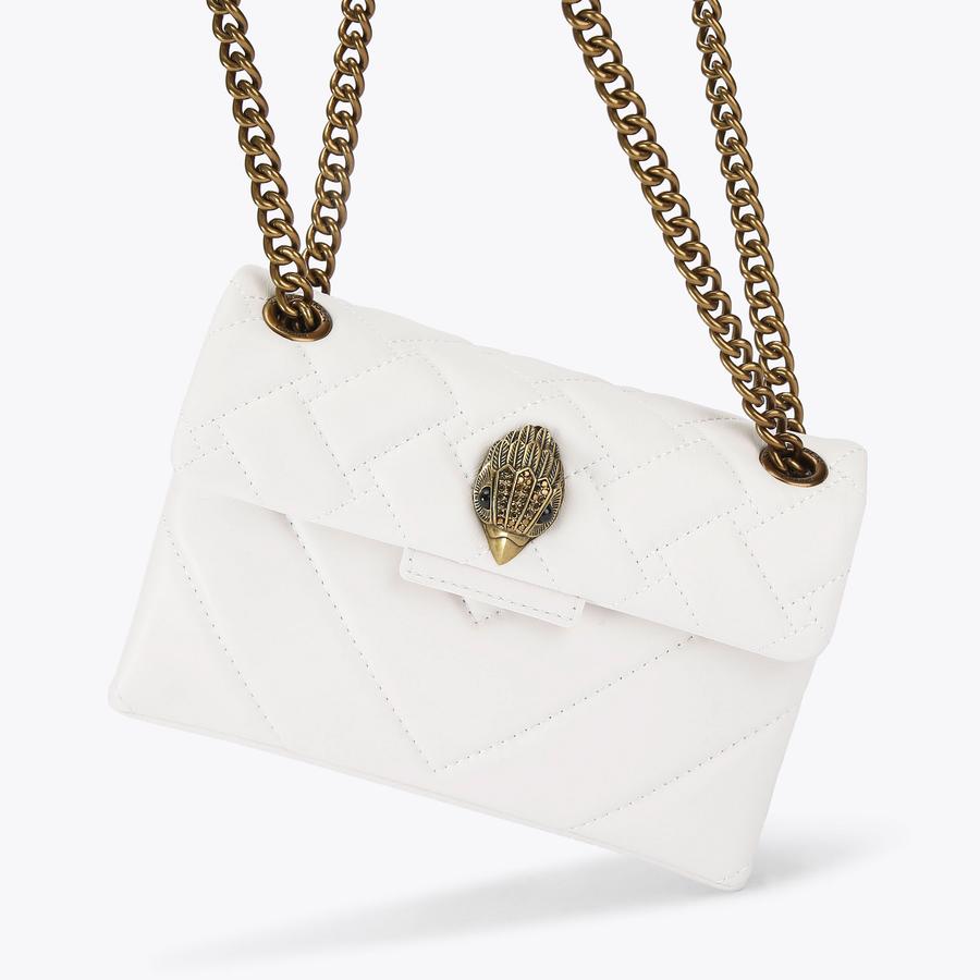 LEATHER MINI KENSINGTON White Leather Mini Bag by KURT GEIGER LONDON