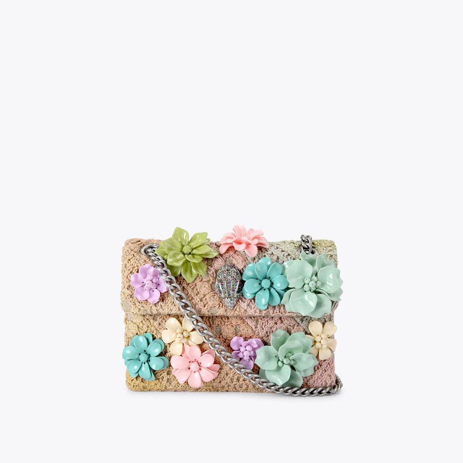   ミニフラワーケンジントンバッグ MINI KENSINGTON FLOWERS 3D Floral Mini Bag by KURT GEIGER LONDON