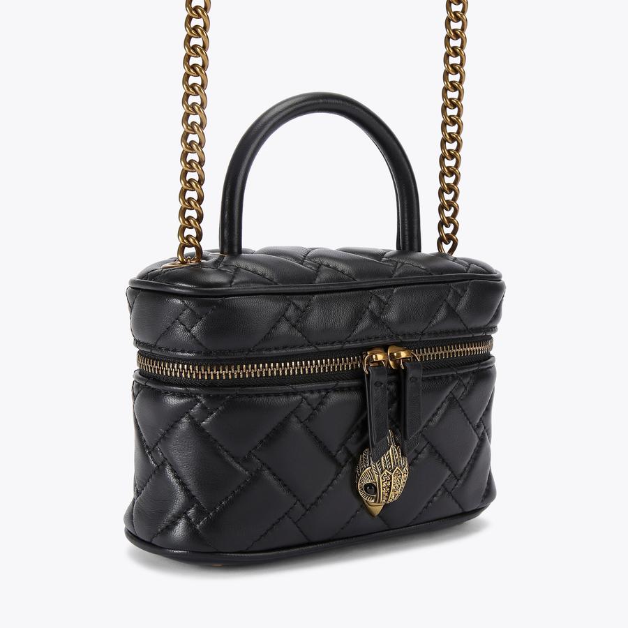 MINI KENSINGTON VANITY XB Black Quilted Cross Body Vanity Bag by