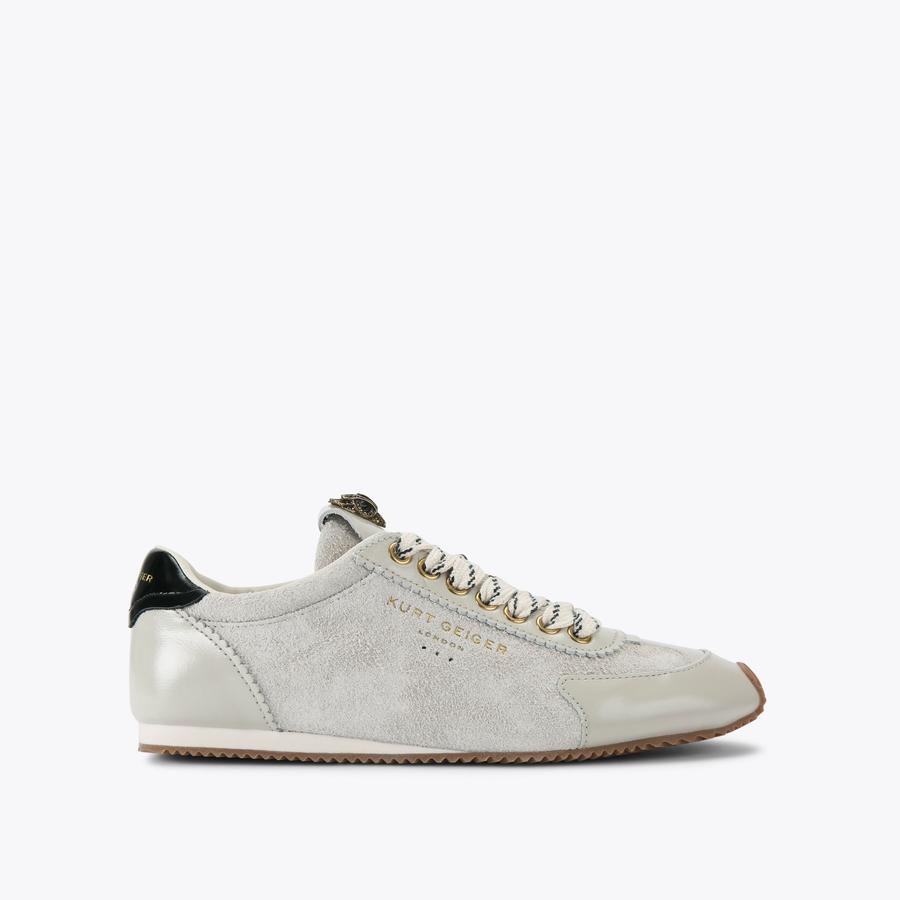 ISLINGTON SNEAKER Beige Suede Lace Up Sneaker by KURT GEIGER