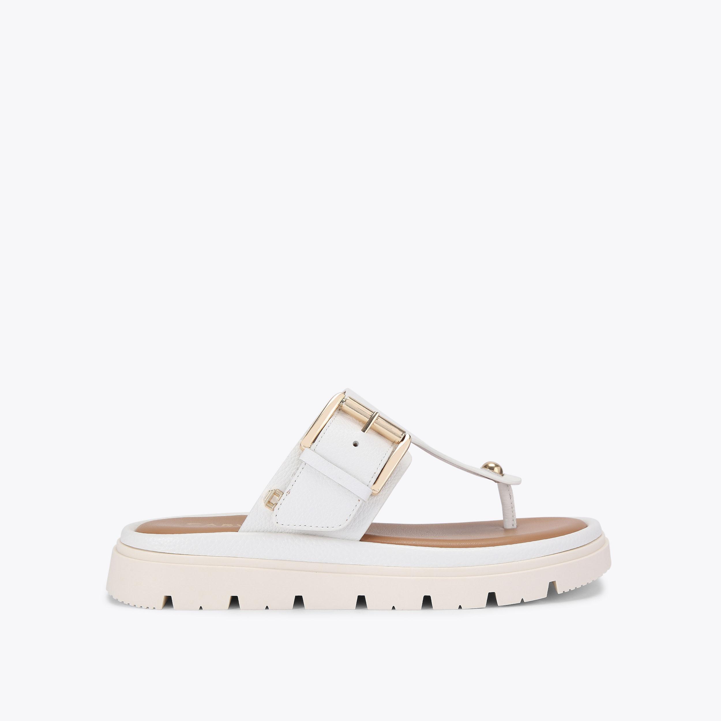 carvela by kurt geiger PAVILION T-BAR MULE Bone T-Bar Sandal by CARVELA COMFORT
