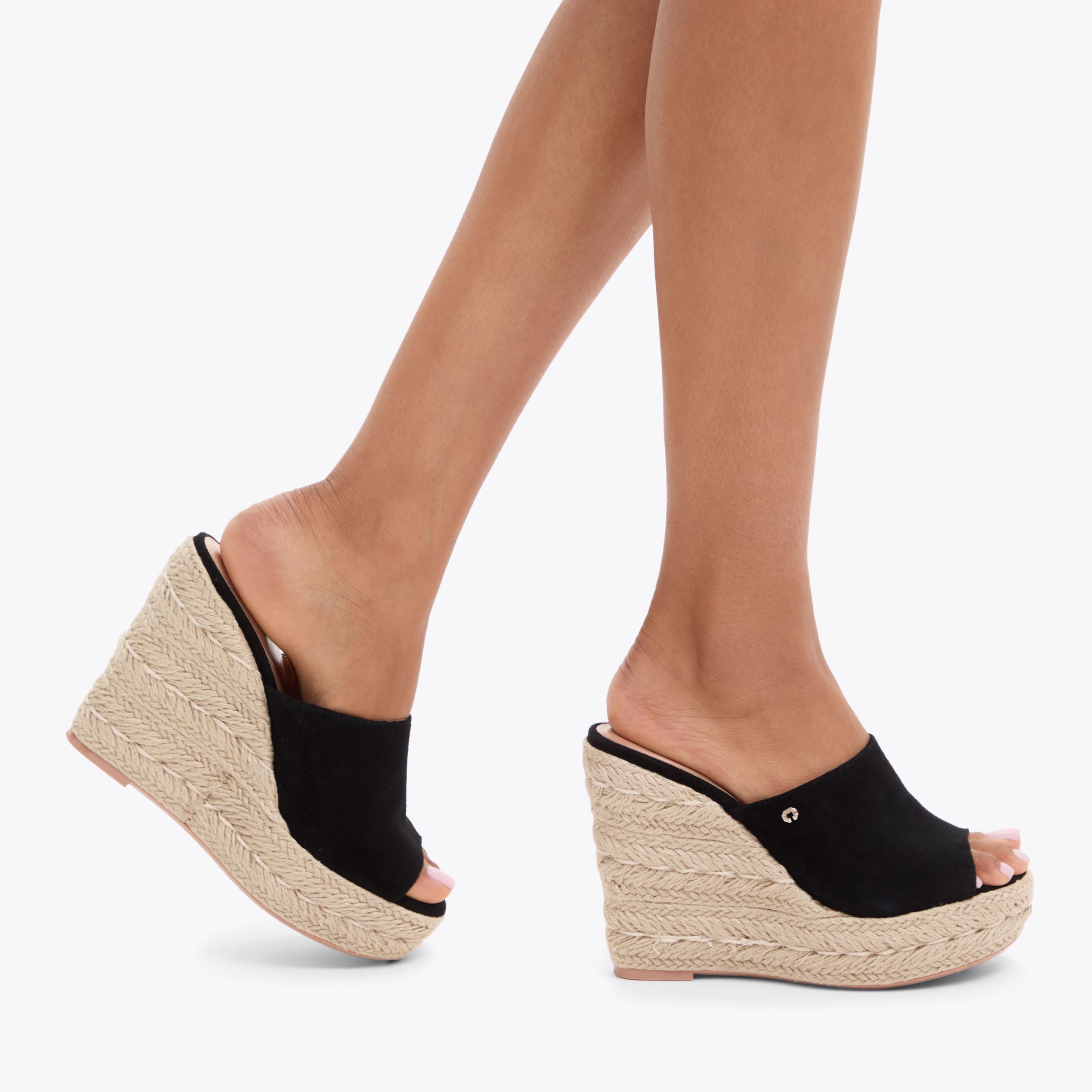 Escarpins à Talon Compensé (wedge) MODA Veranda – Taille 8, Couleur Noir – Neuf Sans Boîte D'origine, Parfait Pour Un Look élégant
