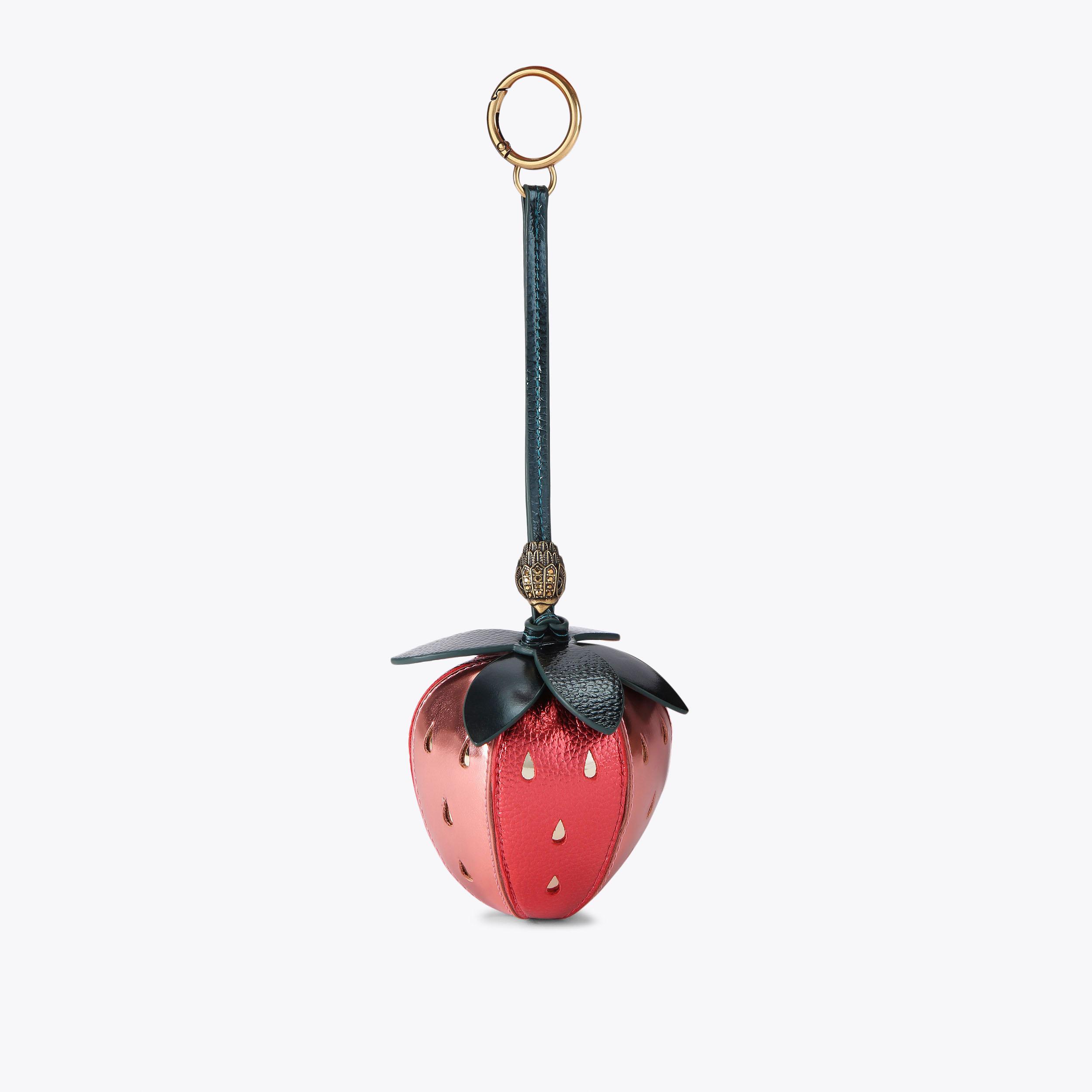 STRAWBERRY CHARM Metallic Pink Strawberry Charm by KURT