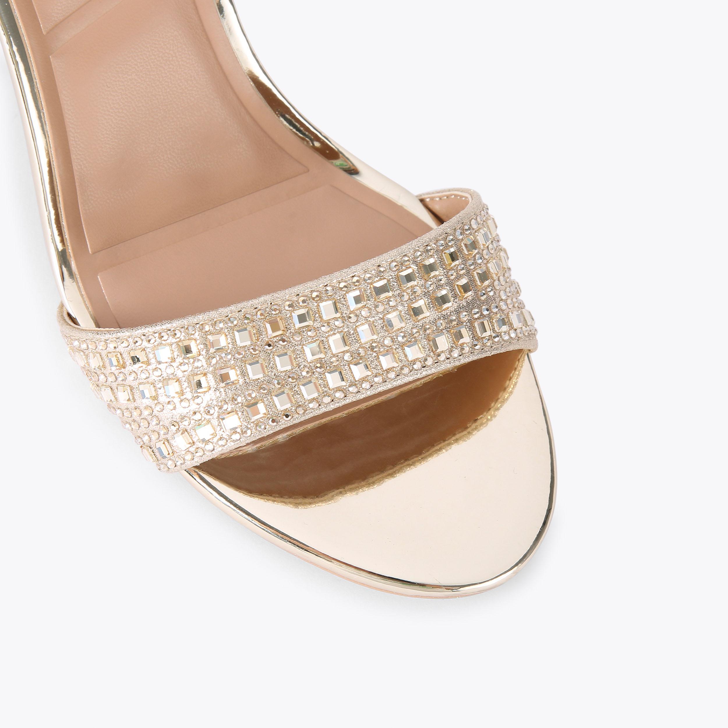 KIANNI Gold Heeled Sandal by CARVELA