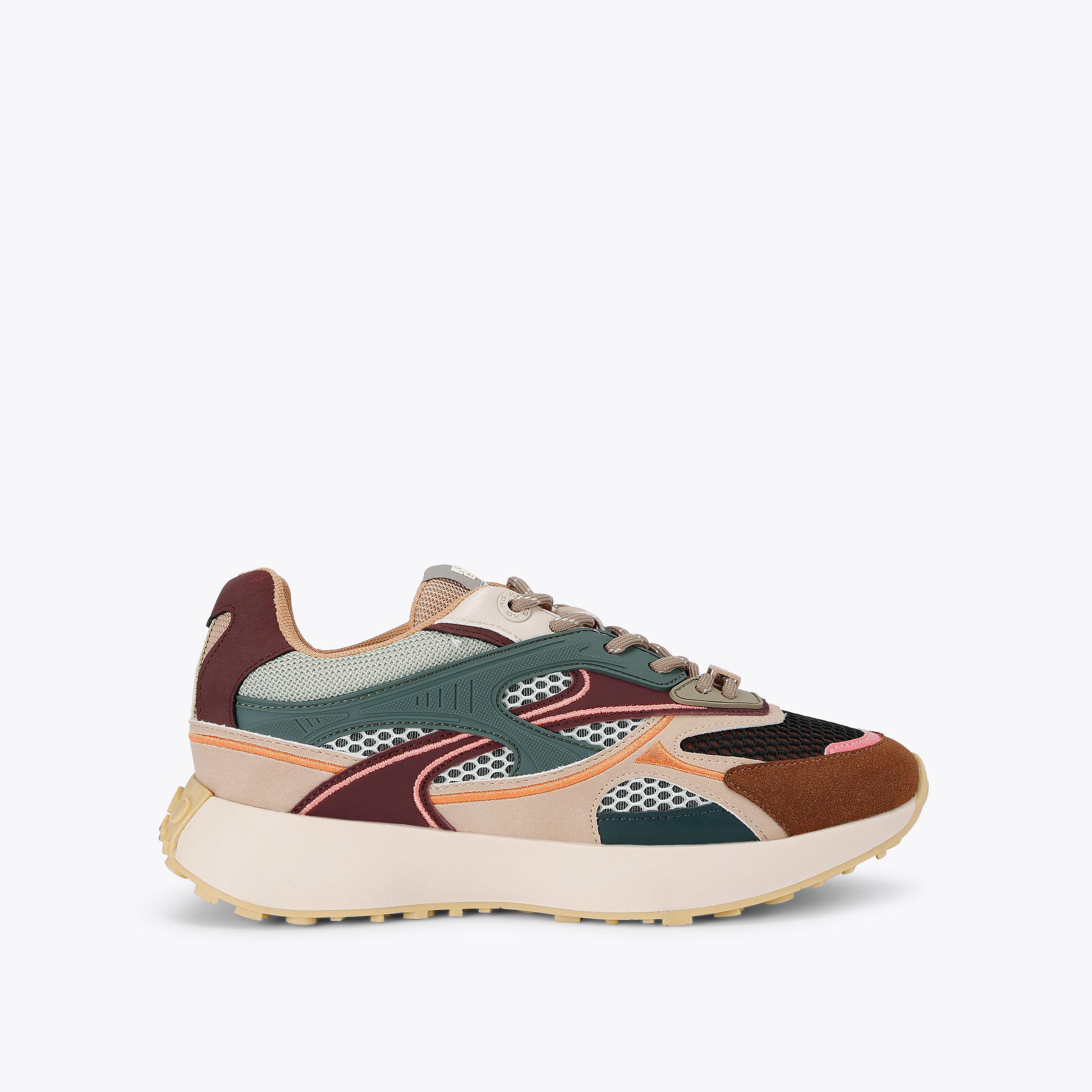 carvela by kurt geiger LAVISH Green Lace Up Sneaker by KG KURT GEIGER