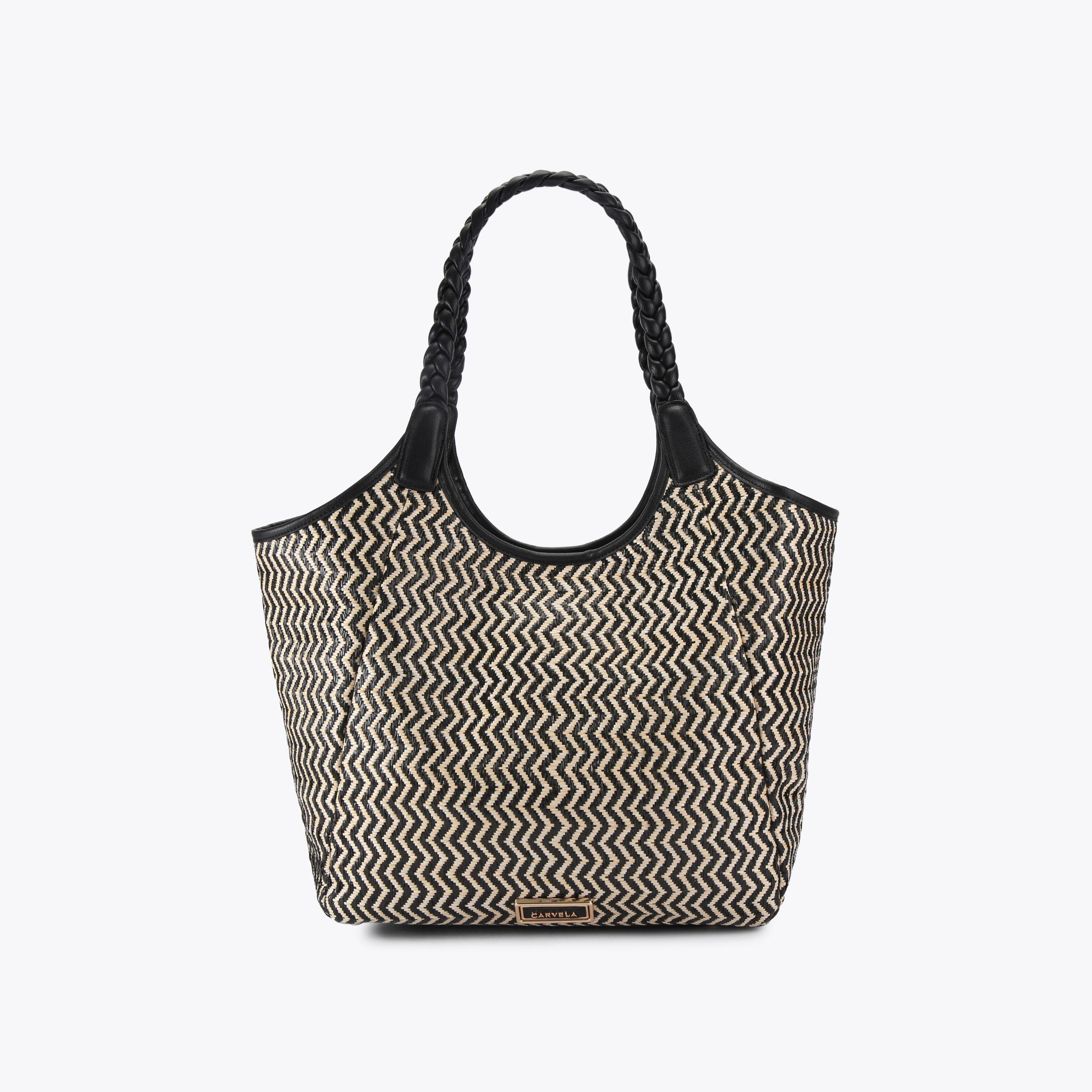Capri Weave Tote Bag - black