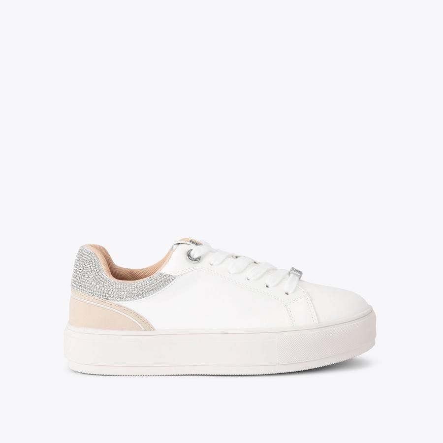 KG★★ KINDER Black Lace Up Mesh Crystal Sneaker by KG KURT GEIGER