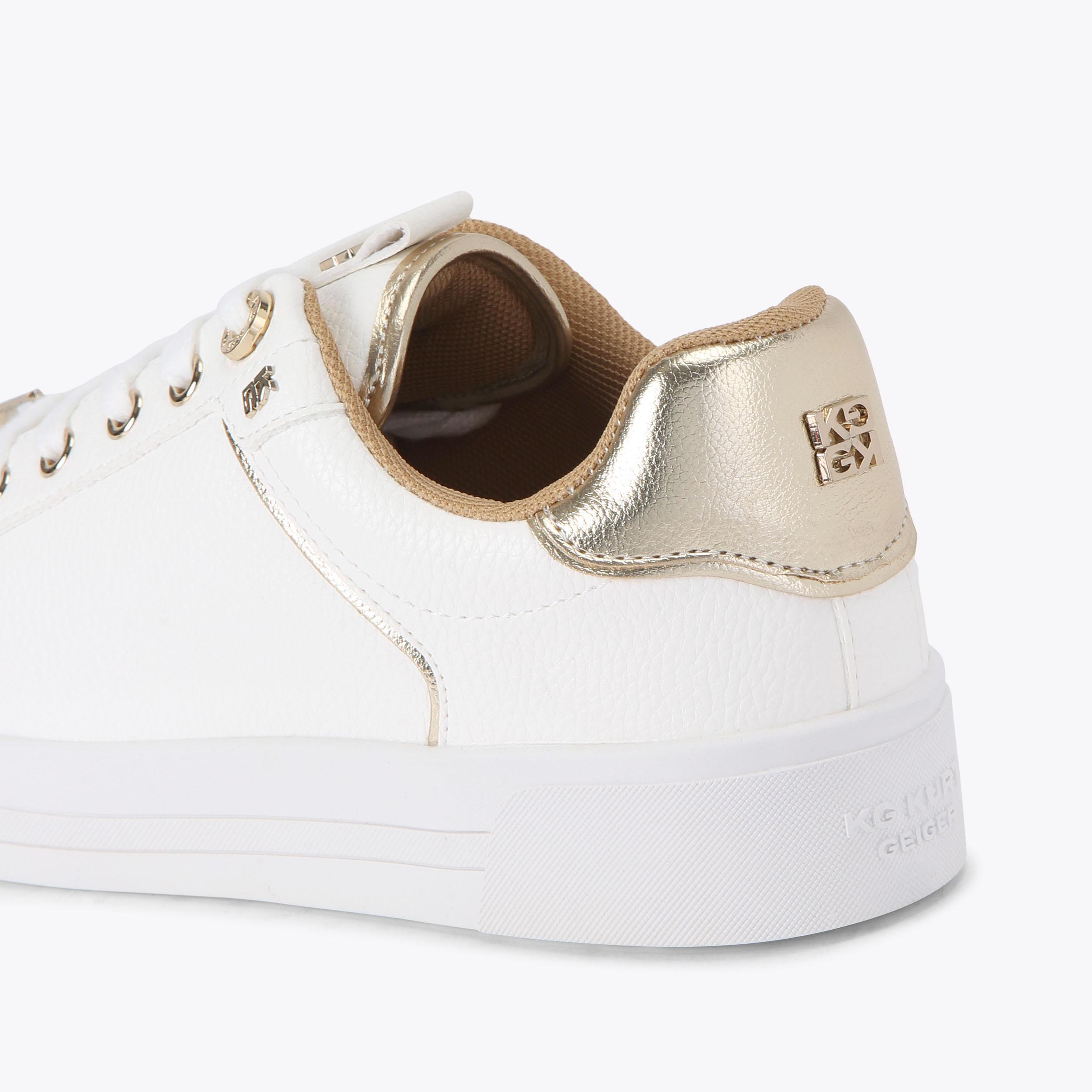 LILLIAN2 White Textured Sneaker by KG KURT GEIGER
