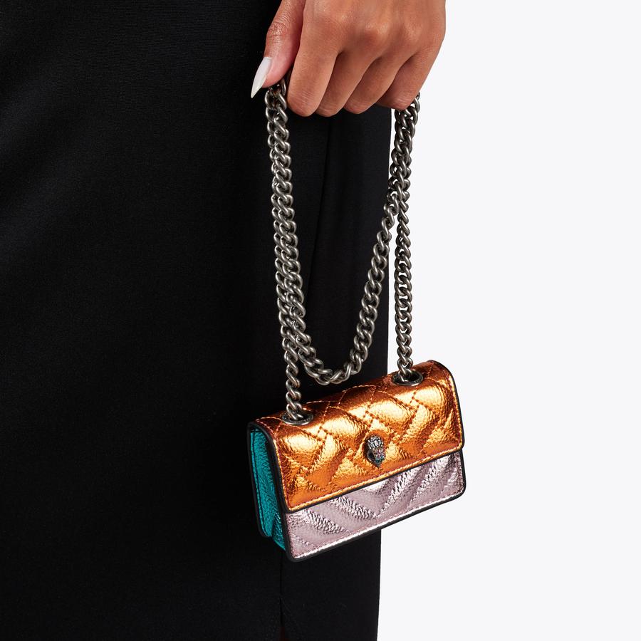 MICRO KENSINGTON Multi Coloured Micro Quilted Cross Body Bag by KURT GEIGER LONDON