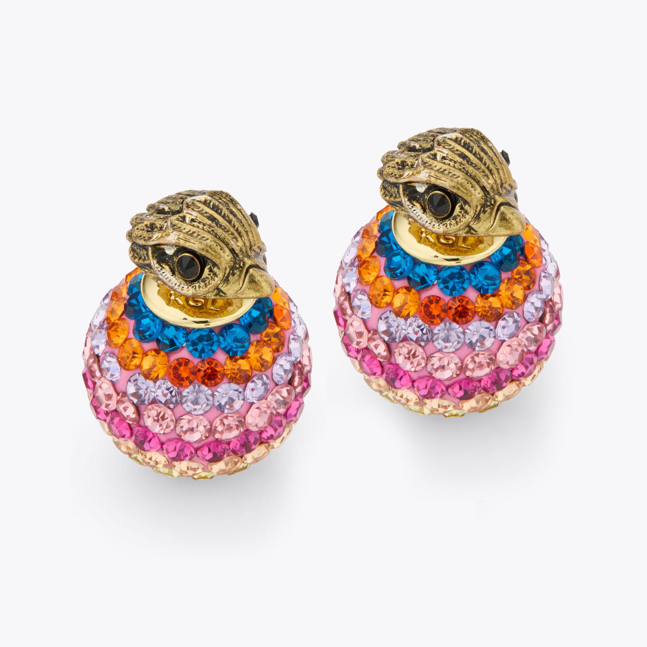 carvela by kurt geiger PAVE BUBBLE STUDS Rainbow Crystal Stud Earrings by KURT GEIGER LONDON