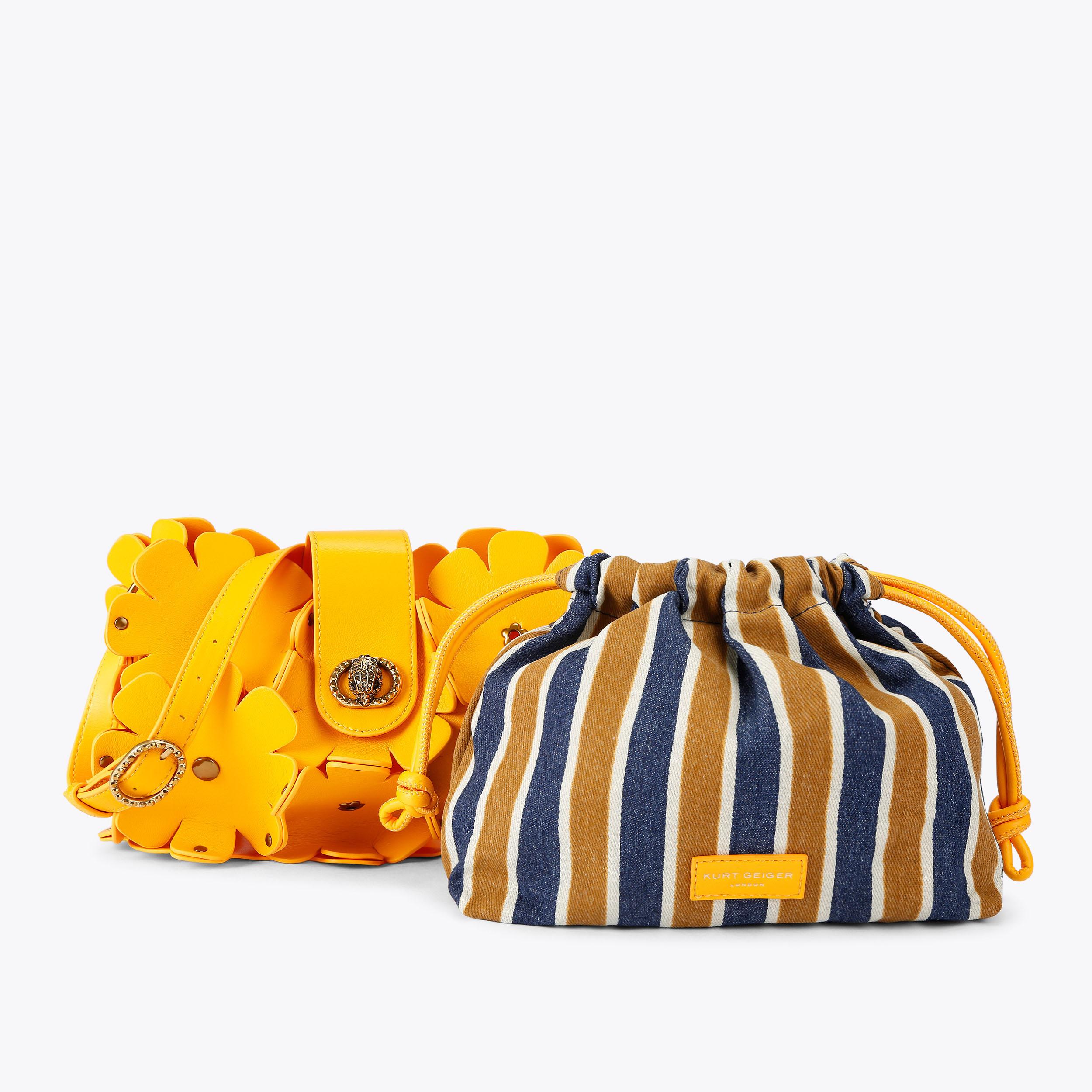 houseonthehill yellowflower ロンティ 80サイズ CHELSEA FLOWERS BAG Mustard Yellow Flower Shoulder Bag by KURT