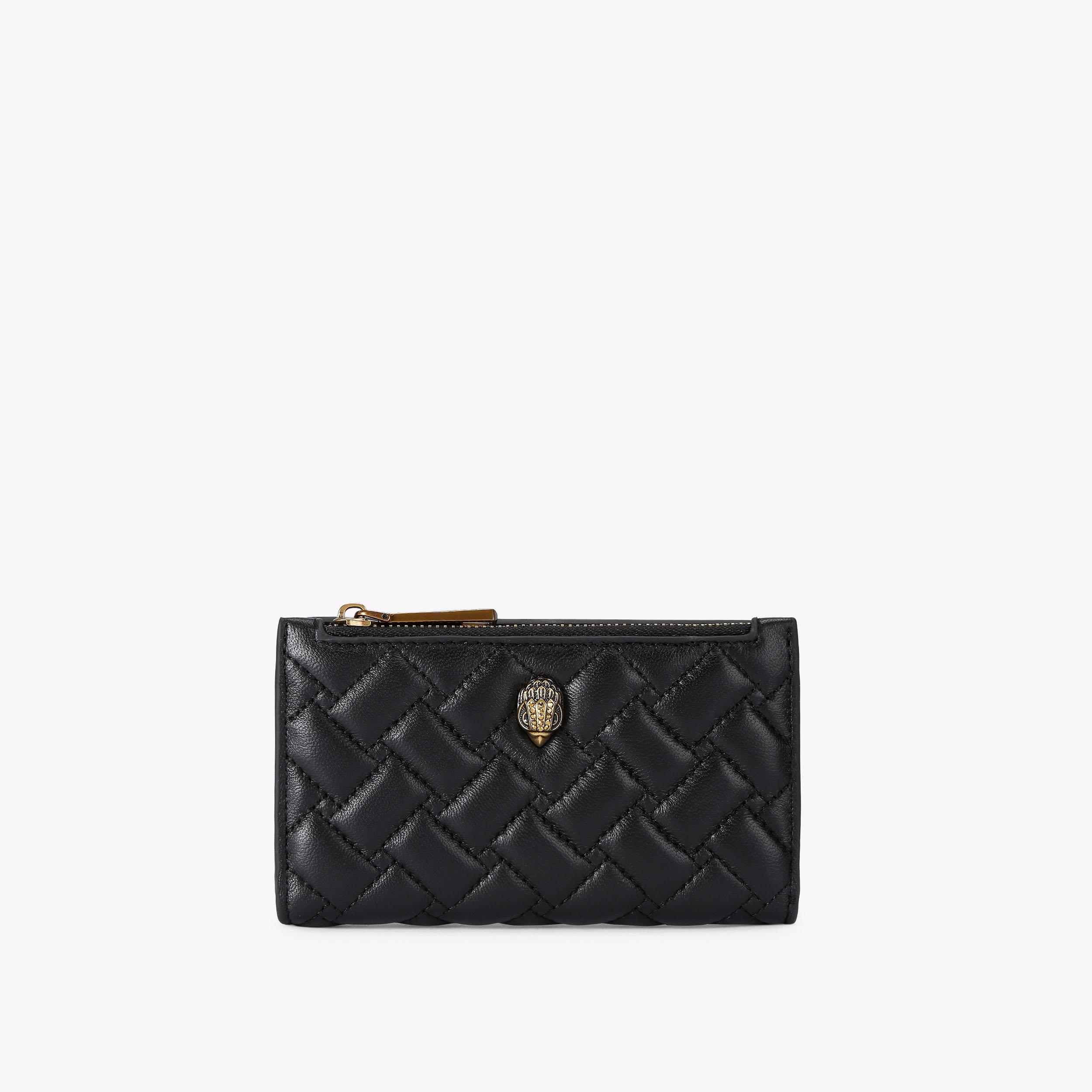 カート・ガイガー ロンドン  キルティングレザー二つ折り財布 MULTI CARD KENSINGTON Brown Leather Quilted Multi Card