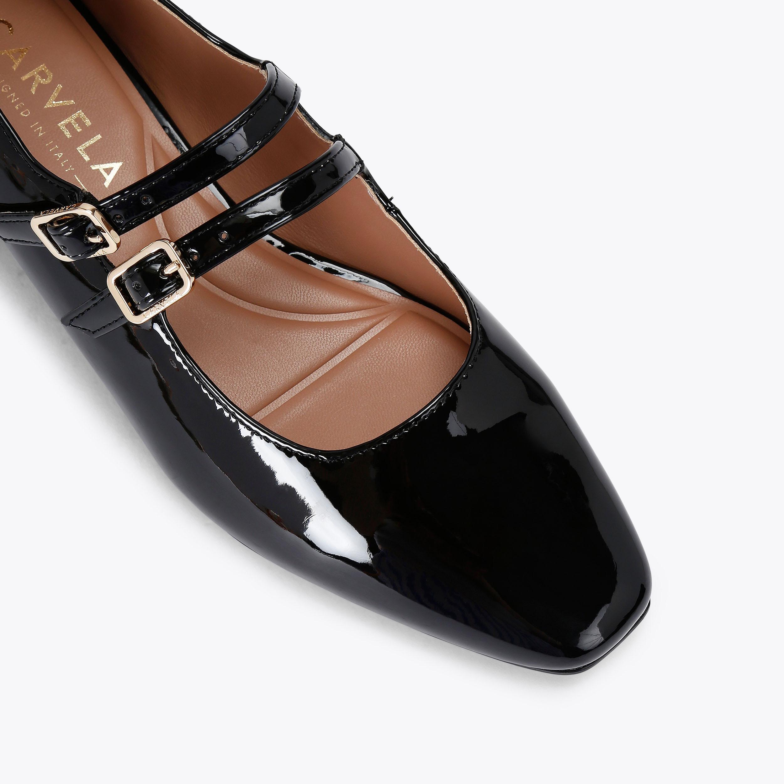 HARPER LOW Black Patent Mary Jane Shoes by CARVELA