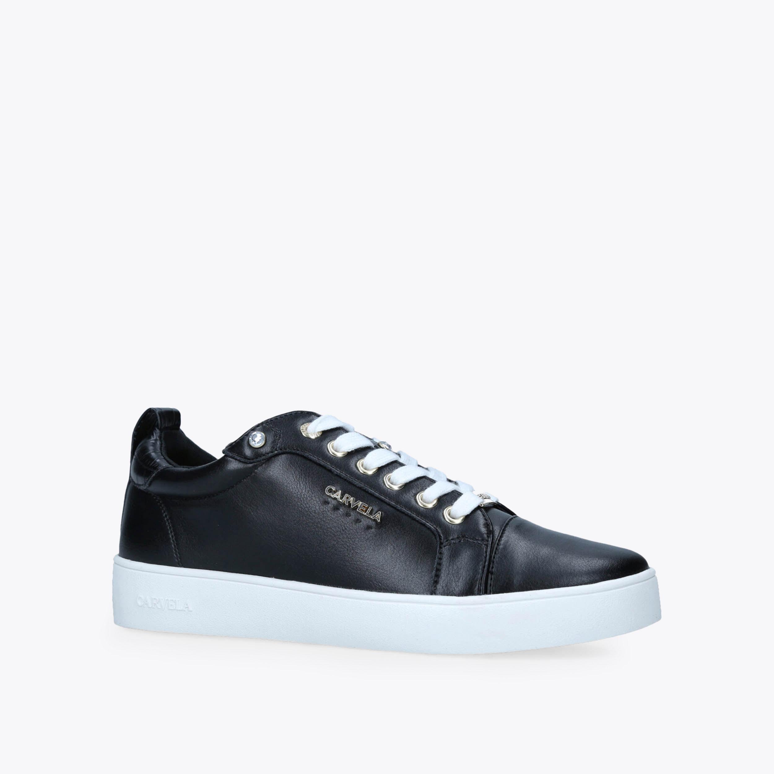 JOYFUL Black Gem Detail Sneakers by CARVELA