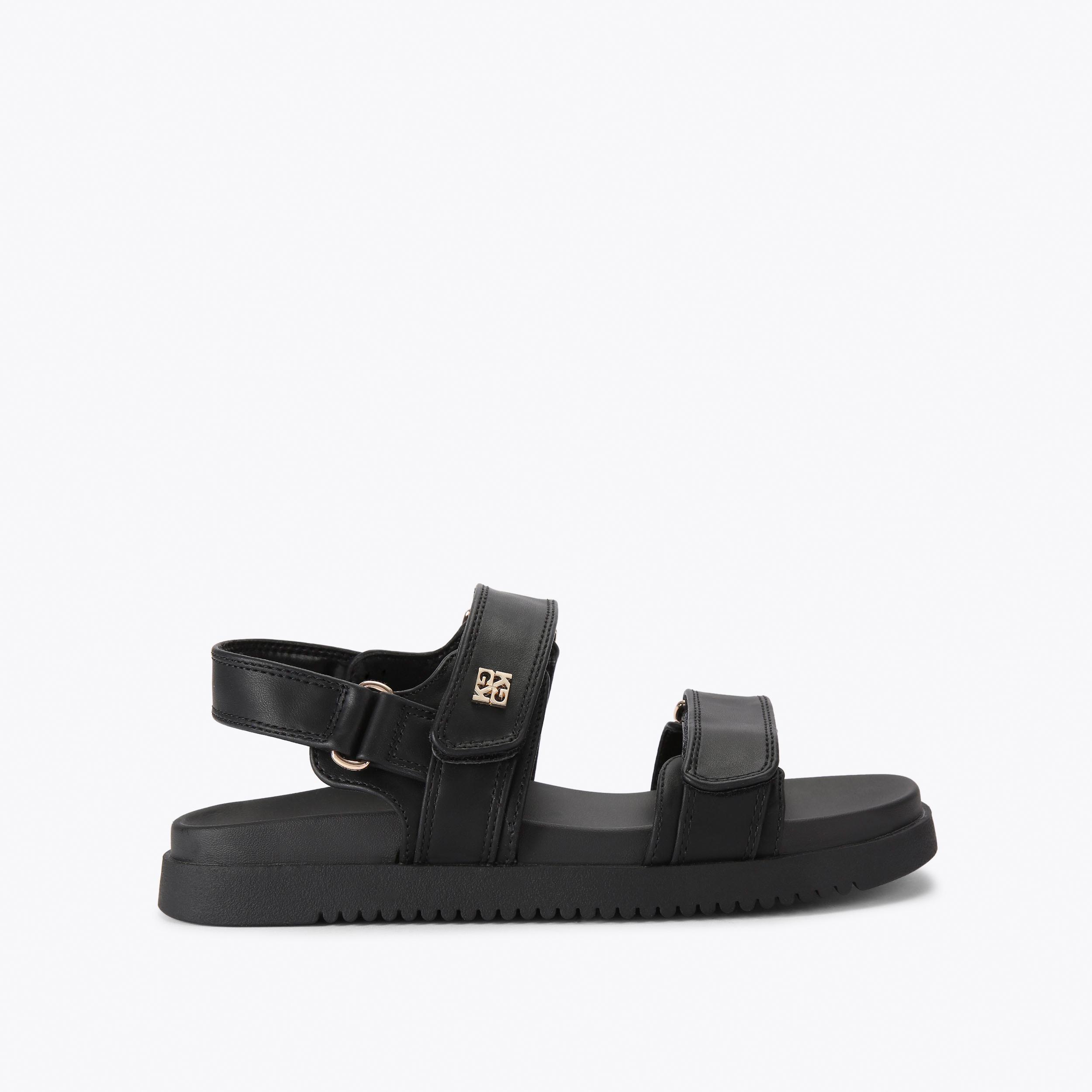 carvela by kurt geiger RORY2 Black Velcro Sandals by KG KURT GEIGER