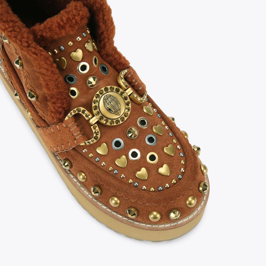 MANSION COSY BOOT Tan Suede Cosy Boot by KURT GEIGER LONDON