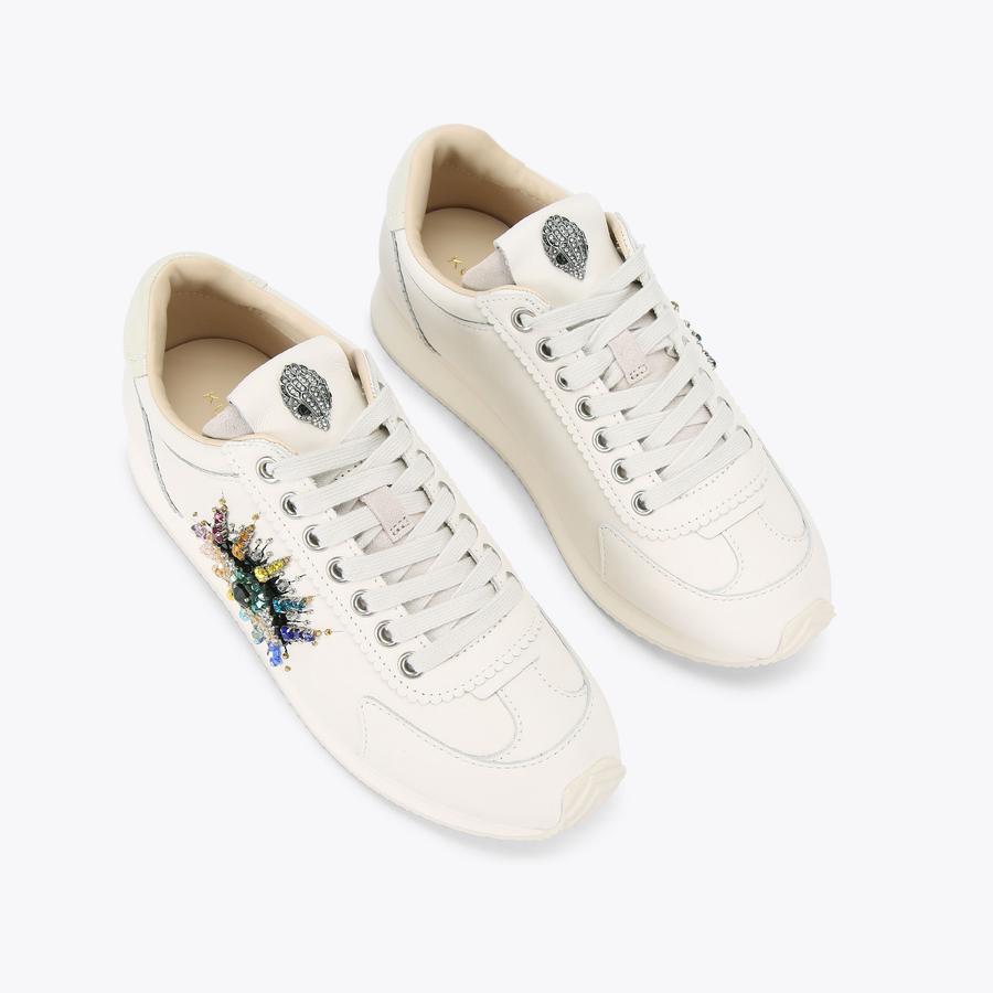 ISLINGTON PUMP EYE White Eye Crystal Sneaker by KURT GEIGER LONDON